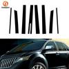 Для Lincoln MKT 2010-2019 стойки автомобиля, накладка на окно, дверь, наклейка, автомобильные внешние аксессуары, глянцевый черный