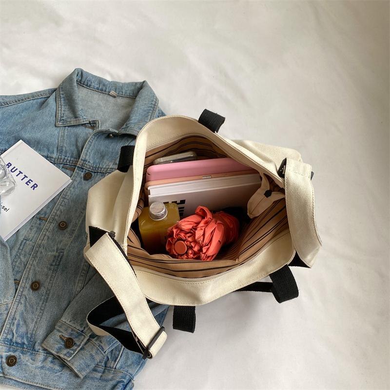 Модная сумка через плечо большой емкости с буквенным принтом, женская новая модная простая сумка, однотонная сумка-тоут