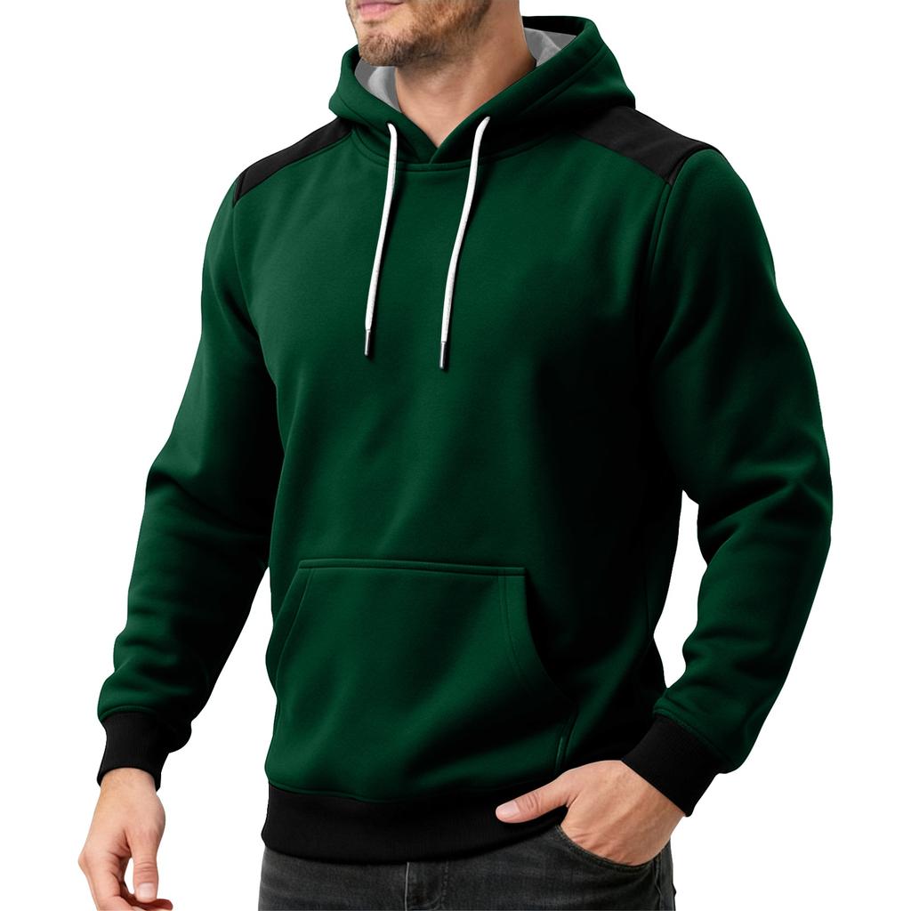 Men's Colorblock Sweatshirt Hoodie Men's Sports Large Size Casual Sweatshirt