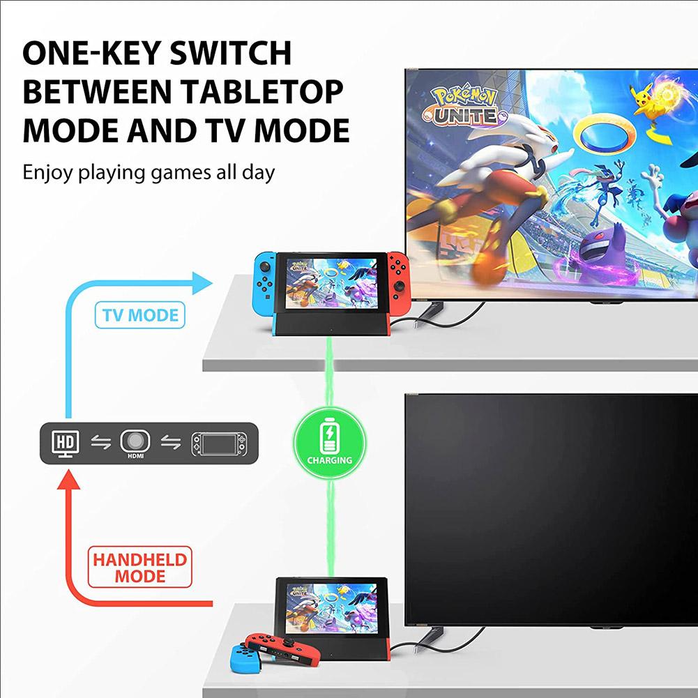 Portable Tv Dock Station For Nintendo Switch/switch Oled With 4k Hdmi-compatible Adapter/type C Port/usb Port