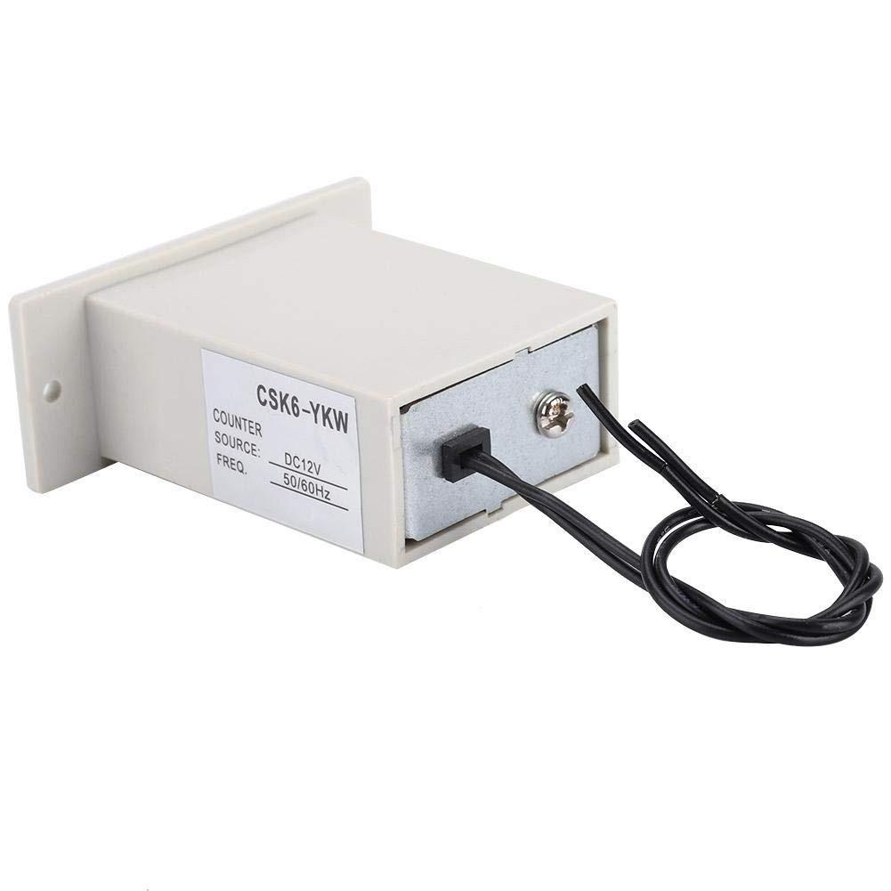 CSK6-YKW Электромагнитный счетчик 6 цифр 0-999999 Счетчик импульсов DC 12V