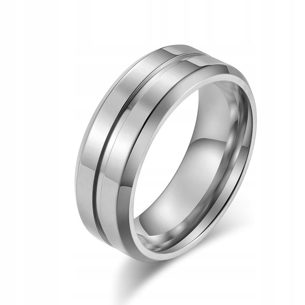 Wedding Ring Silver Steel Jewelry 316L Size 28 Eu28 Us12