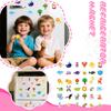 36PC Toddler Wooden Fridge Magnets 1-3 Children Animal Fridge Magnets Full Back Magnets Cute Toys Baby Puzzle Gifts