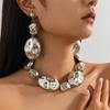Преувеличенные нерегулярные бусины CCB колье ожерелье серьги для женщин свадебный подарок модные пластиковые ювелирные наборы