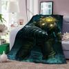 Bioshock Rapture Throw Lightweight 240g Flannel Blanket Soft Skin-friendly for Summer Cooling