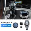 For BMW 1 2 3 4 5 6 7 Series X5 F15 G30 G38 Z4 G29 X3 F25 F12 Crystal Gear Shift Knob 4-pieces Set Handle Gear Lever Stick Head
