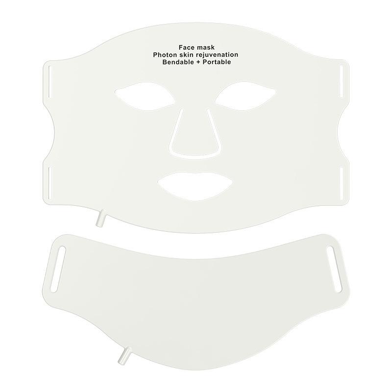 LED Color Light Beauty Mask Row Light 4-color Spectrometer Red and Blue Light Mask Instrument Photon Skin Rejuvenation Instrument Silicone Mask