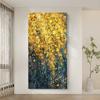 Golden Leaf Flower Canvas Art Print Wall Art Oil Painting Poster and Printmaking Modern Hotel Corridor Wall Painting Home Decoration Picture