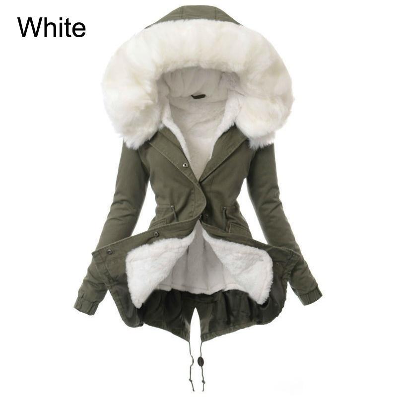 Женское модное длинное пальто с капюшоном из искусственного меха, зимнее теплое флисовое утепленное пальто-парка, верхняя одежда больших размеров