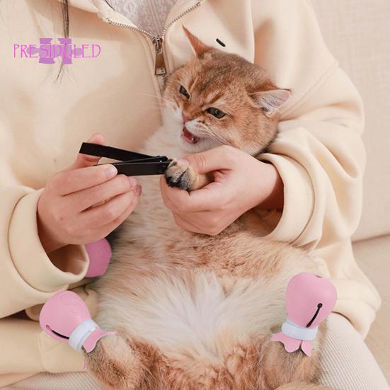 4 шт., чехол для ног кошки, защита от протечек, мягкие выпуклые точки, защита от царапин, силиконовая защита кошачьих лап, товары для домашних животных