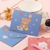 Ins Decoration Letter Paper Foldable Cartoon Greeting Card Blessing Thank Envelope  New Year Gift