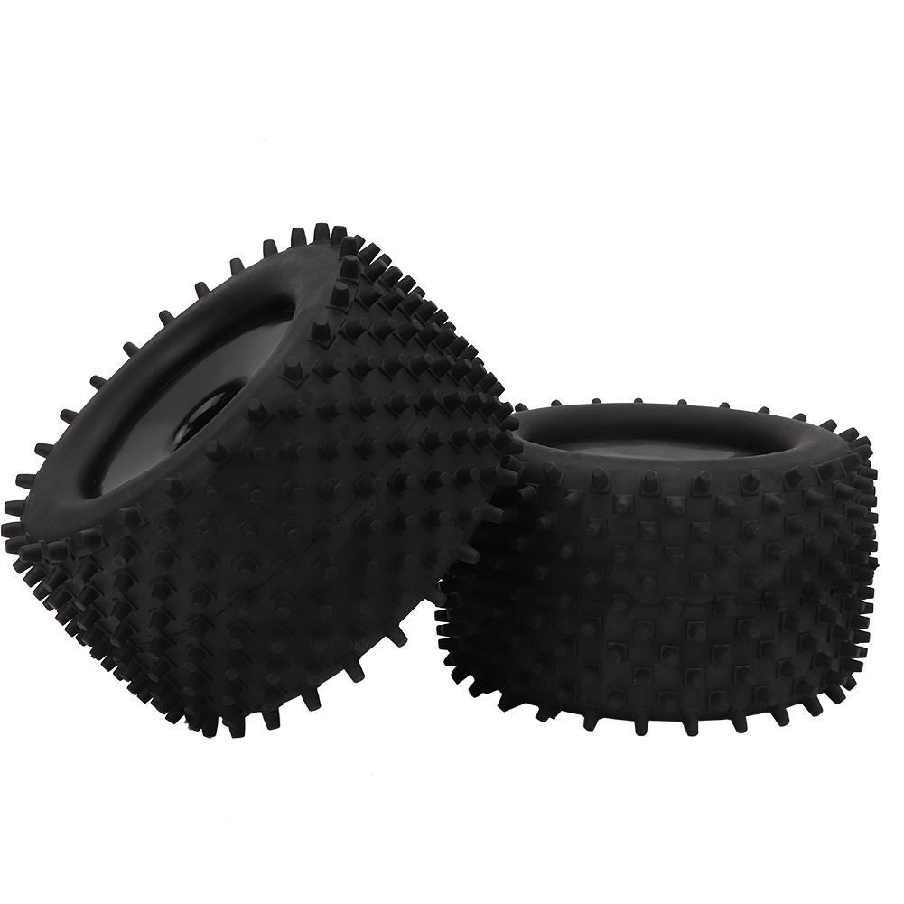 RC Car Tire, RC Vehicle Tire Remote Control Car Tire 155mm Rubber Wheel with Nylon Hub Plastic Rims for 1/8 RC Truck Racing