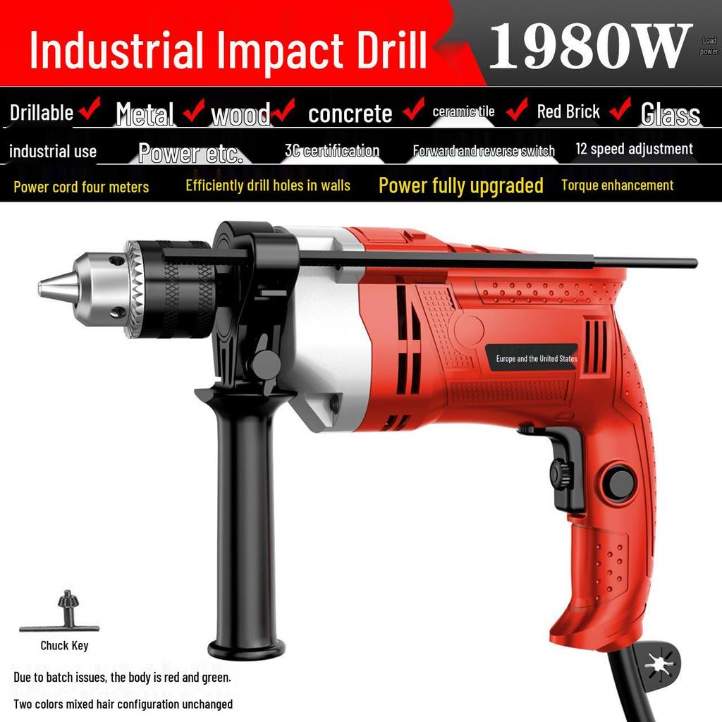 High-Power Variable Speed Hand Drill & Electric Hammer