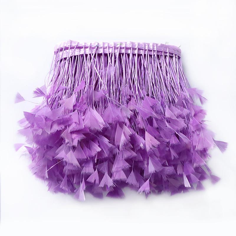 Turkey Feather Butterfly Flower Cloth Edge 10-15Cm Dress Decorative Material Latin Dance Skirt Cloth Belt Clothing Accessories