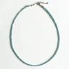 Mi0 Simple Color Beads Necklace(925silver Blue)