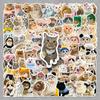 100 Милых Наклеек с Кошками Мультяшные Животные DIY Водонепроницаемые Украшения для Телефона и Стакана для Воды