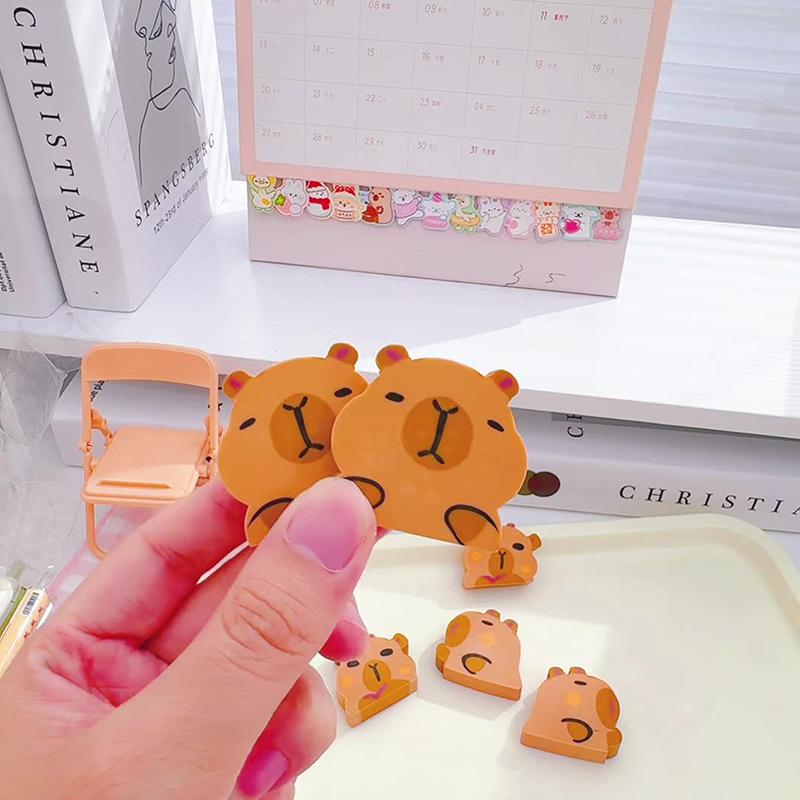 10 шт. Кавайная капибара ластик мягкий школьные принадлежности чистый без мусора канцелярские товары офис студент резиновый ластик для детей подарок
