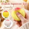 Moldable Crackling Peach Squishy Toy Crunchy TPR Fidget Toy Realistic Fruits Pinch  Home Decoration