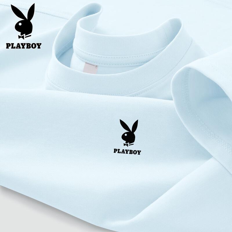 PLAYBOY Мужская хлопковая футболка с коротким рукавом свободного кроя 2026