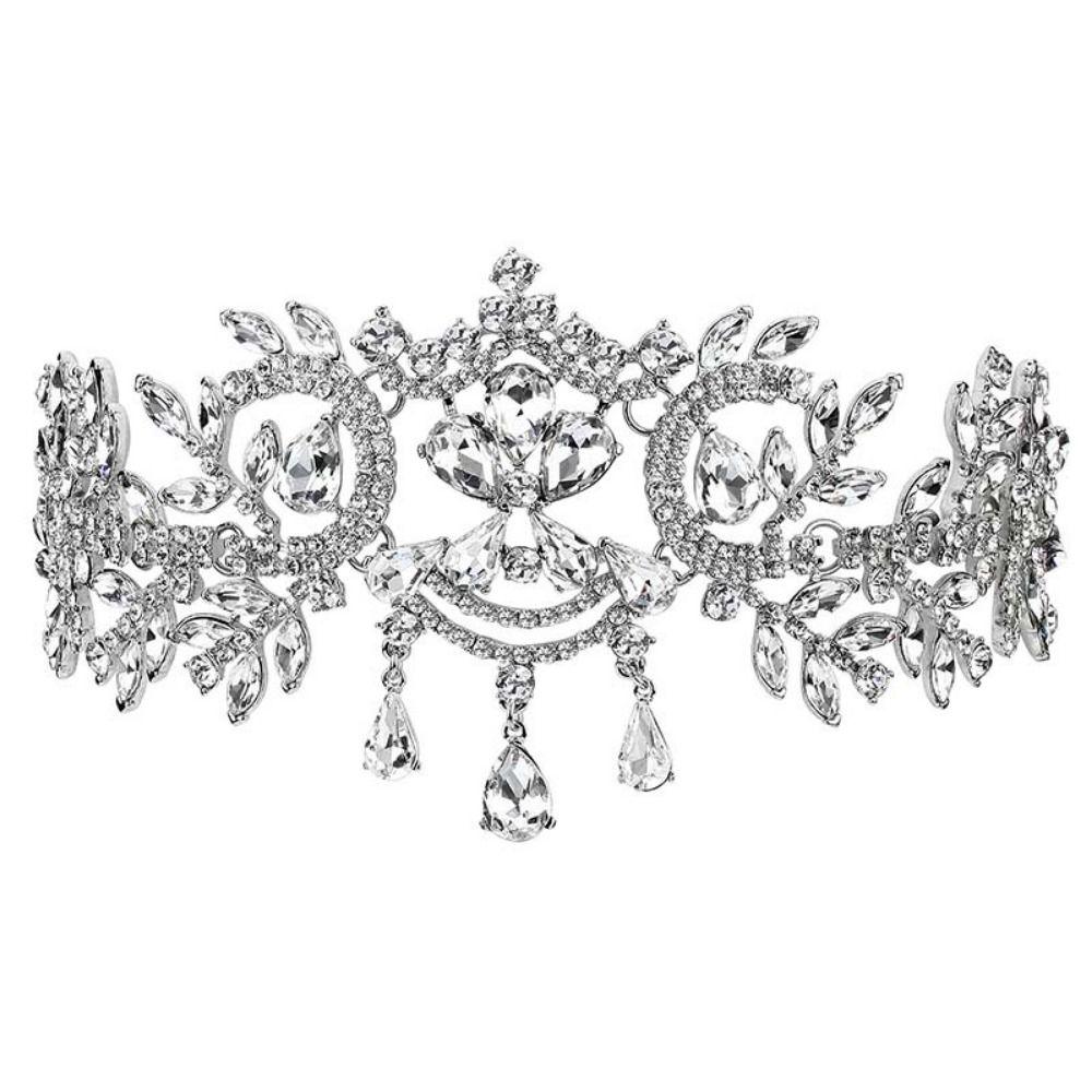 Forehead Crystal Tassel Headband Luxury Bridal Tiaras Head Chain  Formal Events
