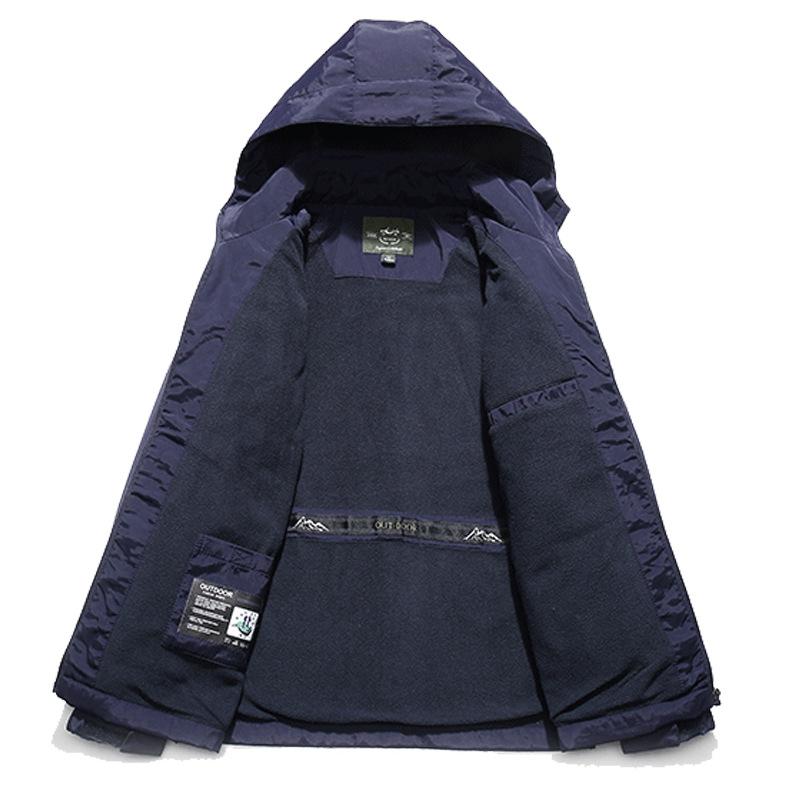 Мужская быстросохнущая одежда Charge большого размера для активного отдыха на осень и зиму, средняя и длинная флисовая куртка с капюшоном, куртка, топ