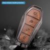 Leather Car Key Case Cover Remote Fob Holder Metal Keychain for BYD Song Plus Atto 3 Han EV Tang DM Qin Seal Dolphin Accessories