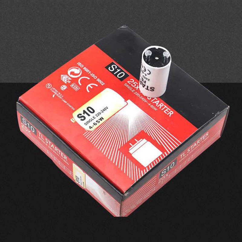 5 шт./набор Одинарный 220 В-250 В 4-80 Вт Стартер для люминесцентной лампы Fs-U S2 Tl Стартер для лампы Предохранитель Стартеры CE Rohs