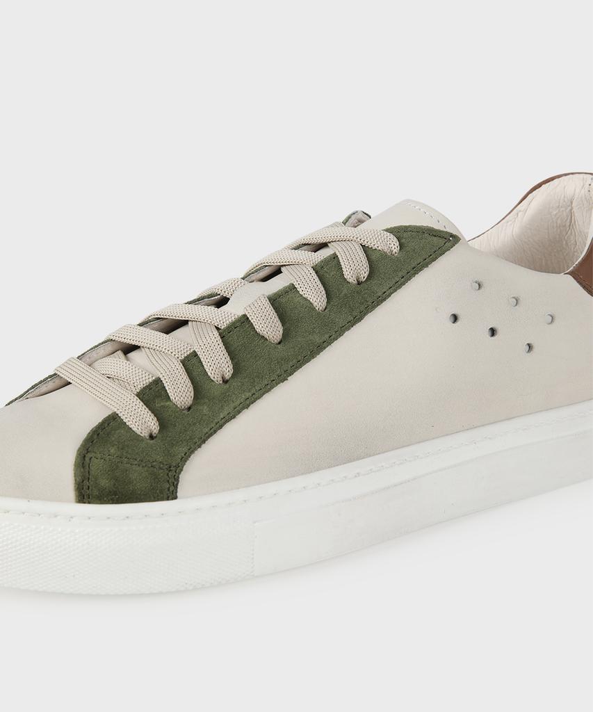 Panicale Khaki Napa Leather Vintage Sneakers