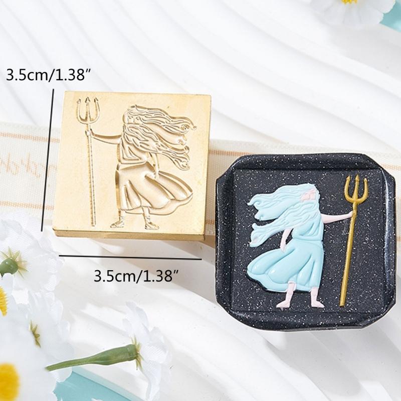 Fairy Pattern Wax Stamp Head, Waving Textured Wax Seal Stamp Head Replacement for Invitations Letter Envelope