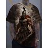 Men's T-Shirts Spartan Pattern 3D Print Tops Tees Summer Fashion Women Streetwear Oversized Unisex T Shirt Men Clothing