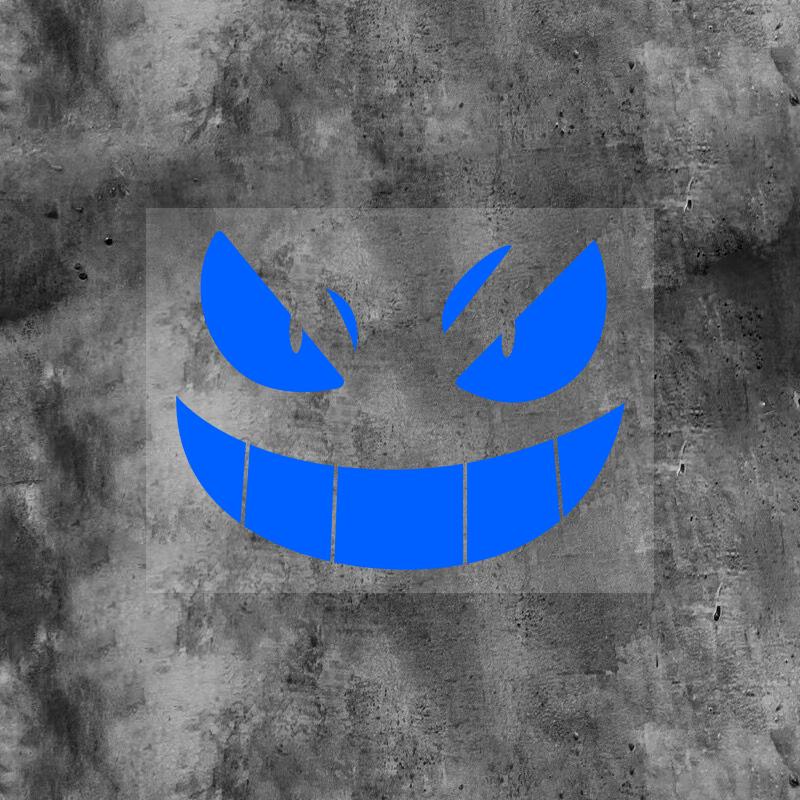 Creative Devil Smiley Car Stickers Electric Car Motorcycle Motorcycle Body Modification Stickers Fuel Tank Helmet Decoration