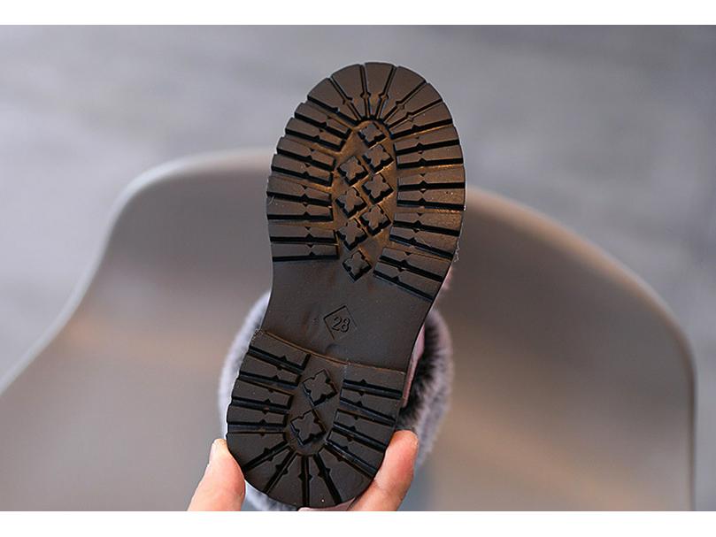 Зимние сапоги принцессы для девочек 2023 года — мягкие, утолщенные, плоские, хлопковые, короткие детские туфли