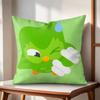 DDuolingo Owl DDuo Cushion Cover Natural Linen Organic Fabric DoubleSided Printing Couch Pillow Covers Home Decor