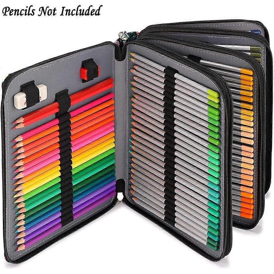 Art Supplies Organizer Colored Pencil Case Multi-Layer Design Portable Artist Student Painting Material Storage Pouch