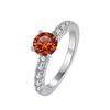 Bague Ringen Женское кольцо с муассанитом и бриллиантом цвета D, 1 карат, свадебное ювелирное изделие из стерлингового серебра 925 пробы, классический дизайн с четырьмя когтями, подарок