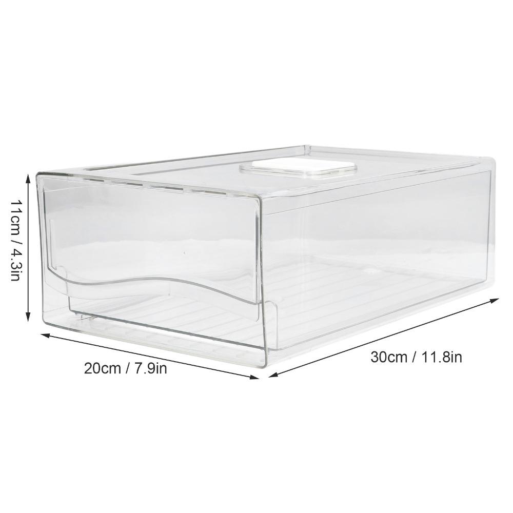 PET Pantry Organizer Bin S/L Produce Storage Container Refrigerator Storage Bin Pantry Use