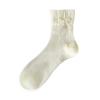 Ladies Spring and Summer Bow Lace Mesh Glass Wire Hollow Shank Pile Pile Socks