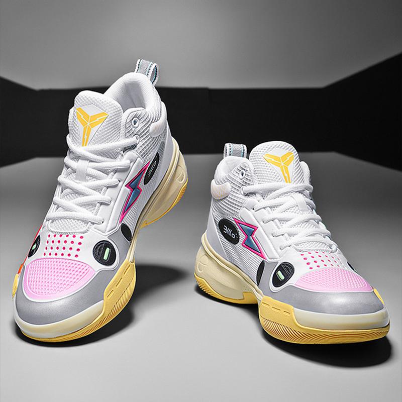 New Arrival Men's Basketball Shoes Cushioned Breathable Sneakers Comfortable Girl Non-Slip Training Sports Basketball Sneakers