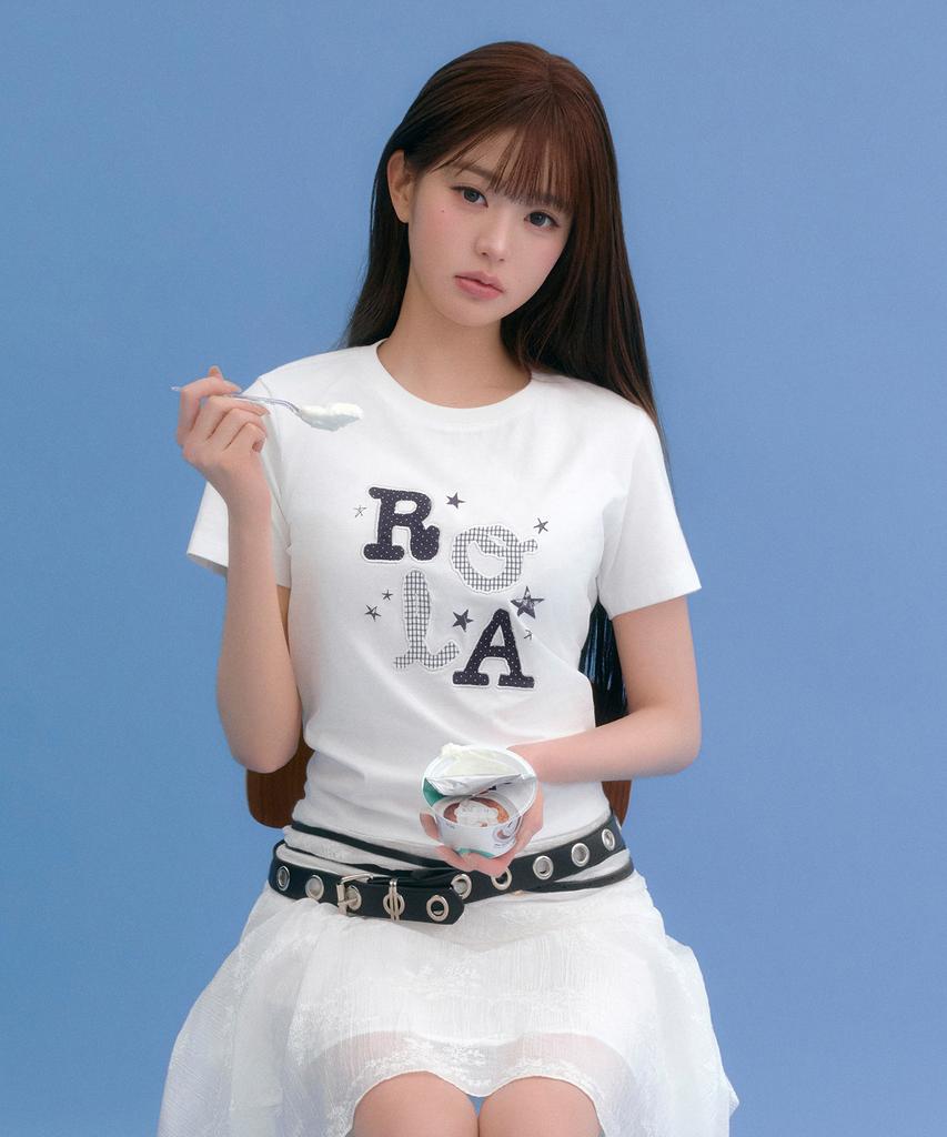 ROLAROLA Rola Lettering Patchwork T-Shirt White