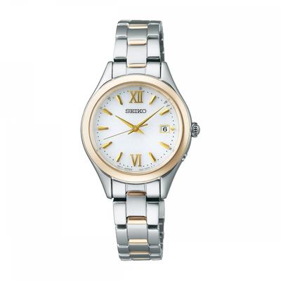 [Часы Seiko] Часы Seiko Selection S Series Ladies Solar Radio Round Face SWFH134 Ladies Silver + Yellow Gold