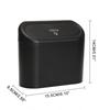 Universal Organizer Car Clamshell Trash Bin Hanging Vehicle Garbage Dust Case Storage Box Black ABS Square Pressing Trash