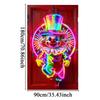 Carnival Door Banner 35.4x70.8 Inches Cartoon Holiday Backdrop Front Door Banner For Storefront Entrance Party Apartment School