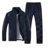 Plus Size L -5xl Polyester Tracksuit Men Sportswear Sporting Set Men Jacket +Pants 2pcs