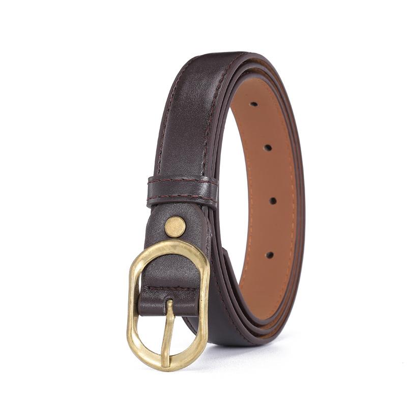 Женский овальный джинсовый ремень с японской пряжкой, декоративный тонкий ремень, 5 цветов