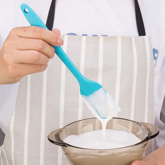 6Pcs/Set Baking Food Scraper Six-piece Set Non-stick Food Grade Silicone Spatula Tool for Baking BBQ Cooking Mixing Scraping Multifunctional