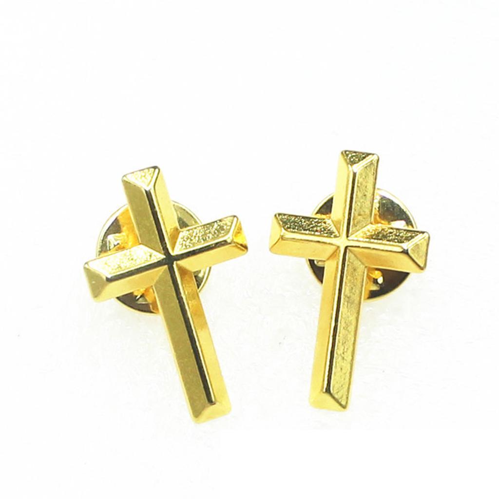 5 шт. Стильная металлическая брошь-распятие, религиозная булавка для корсажа, значок из сплава для христиан и любителей модных аксессуаров