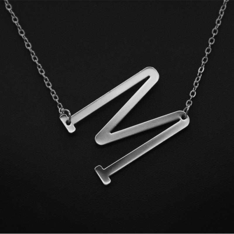 Женское ожерелье из 26 английских букв с орнаментом, пульсирующая цепочка, персонализированное ожерелье с буквами