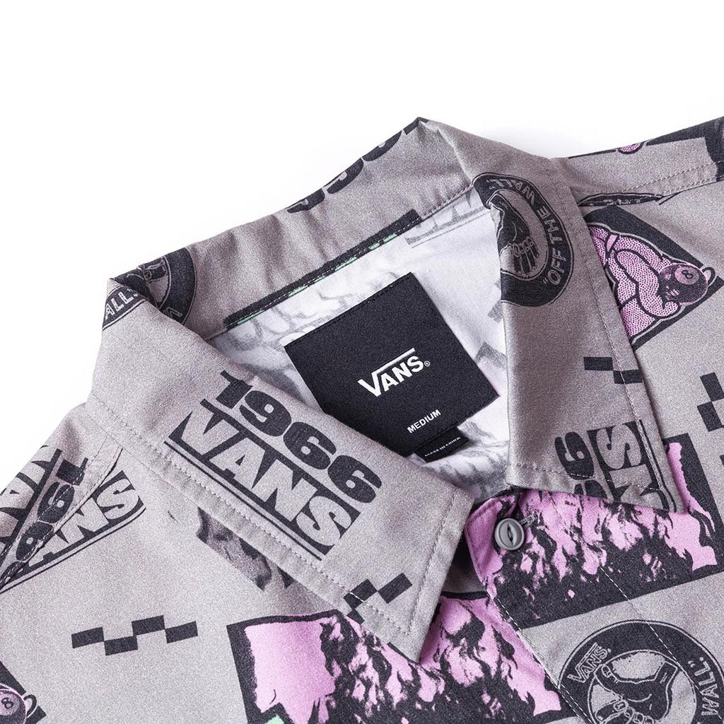 Vans Рубашки Мужские Серые С Воротником Умеренные VN000NMAEFM