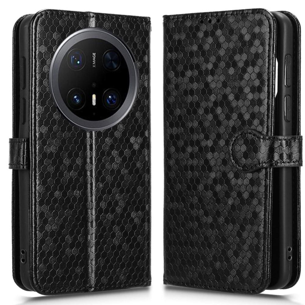 Для Huawei Mate 70 Pro+/70 Pro Чехол-кошелек Тиснение в горошек Искусственная кожа Чехол для телефона