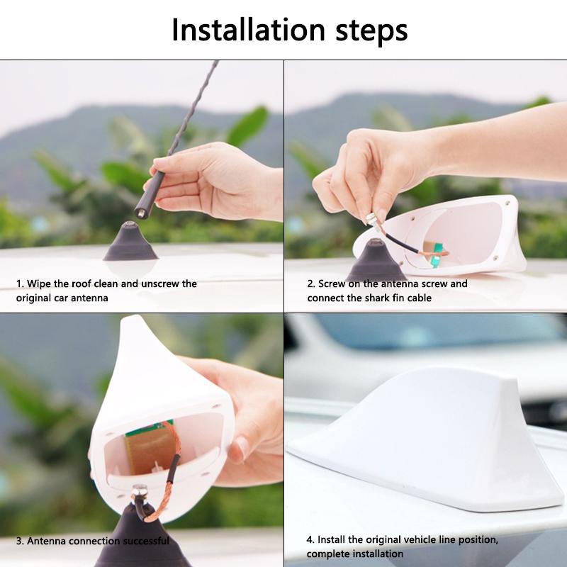 Car Roof Top Mount Shark Shape Fin Antenna Radio Signal Aerial For Mitsubishi Outlander Lancer 9 10 Pajero L200 EX ASX